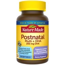 Nature Made Postnatal Multivitamin + DHA 200 mg, Postnatal Vitamin til ammende mødre & Babyer, Vitamin & Nutrienter omfatter jern, vitamin D3, calcium, jod og mere, 60 Softgels