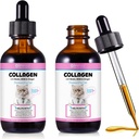 Collagen til katte, Kat Collagen flydende dråber med Biotin, MSM & Ginger fordøjelse & Immunity Support, Itch Relief, Hud & Coat og fælles sundhed, Kat Supplement 60ml + -2pcs