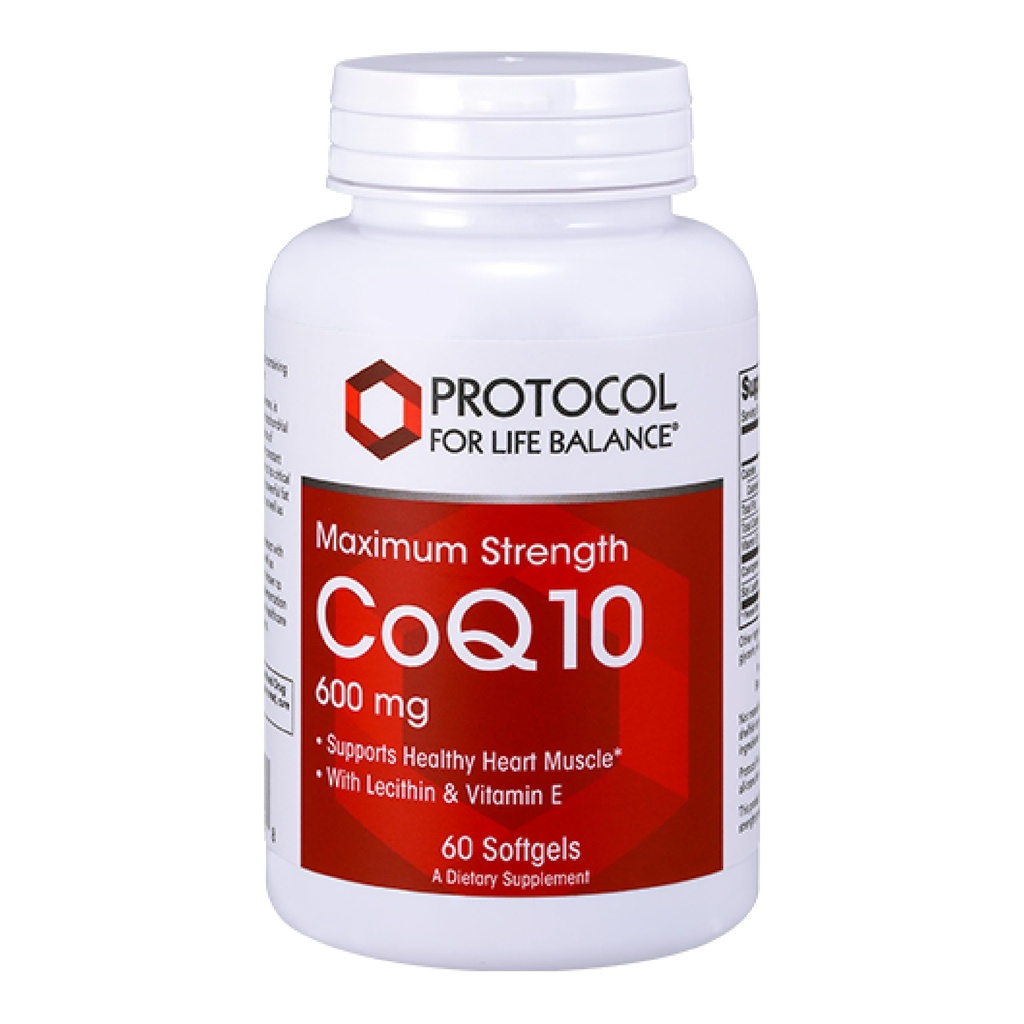 PROTOKOL FOR LIV BALANCE COQ10 600mg - med vitamin E & Soy Lecithin - CoQ10 Supplement - Halal & Egg Free - 60 Softgels