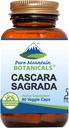 Pure Mountain Botanicals Cascara Sagrada Kapsler - Vegan Kosher Caps Nu med 400mg Wild Harvest Cascara Sagrada Lagrede Bark supplement