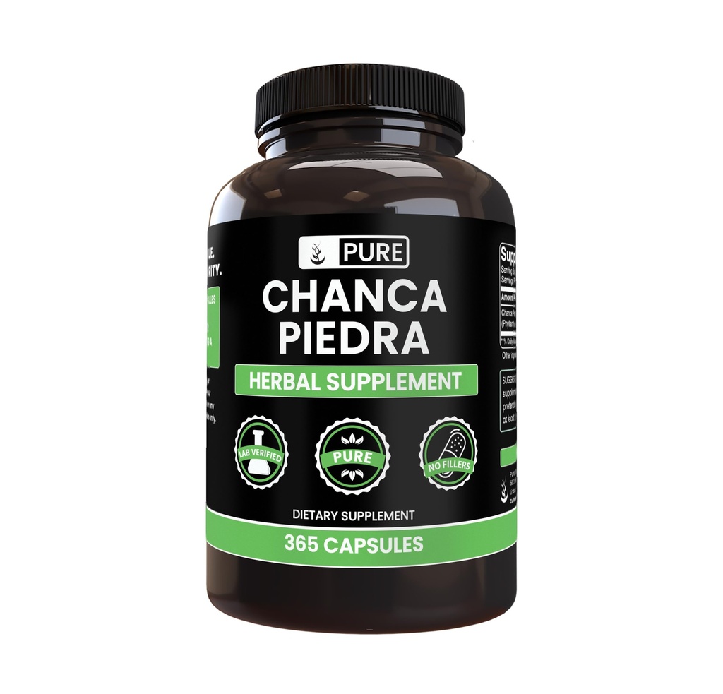 Pure Original Ingredienser Chanca Piedra (365 kapsler) Ingen Magnesium eller ris Fillers, Altid Pure, Lab Verified