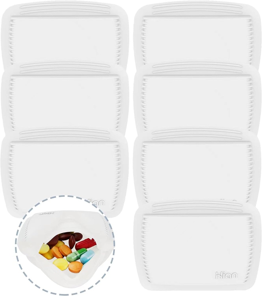 7 Pieces Squeezable Pill Pocket Pill Case - Small, Lightweight Pill Organizer for Travel - Pill Pouch Holds Medicines Securely - Sturdy Design with Easy Fuss-Free Access - Pocket Sized & Discreet