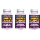 Temple Cleanse 120 Count |3-Pack |360 Capsules Total, Oxygen & Dead Sea Magnesium Colon Cleanse Detox, Fast-Acting Constipation Relief, No Gas/Bloating, Vegan Gluten-Free Digestive Cleanse, Gentle