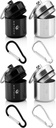 Portable Keychain Pill Holder Case - Discreet vandtæt Mini Pill Container Carrier med stærke carabiers til Pocket Purse Travel Tasker - Aluminium Alloy Pill Fob Box til medicin smykker - 4 pakke