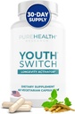 PURESUNDHEDSFORSKNING Ungdomsskifte - Antiældningstillæg med Ashwagandha Extract 600 mg KSM- 66 - Longevity Activator - Telomer Kosttilskud - Disrupt & Reverse Aging, 1 flaske - 60 kapsler