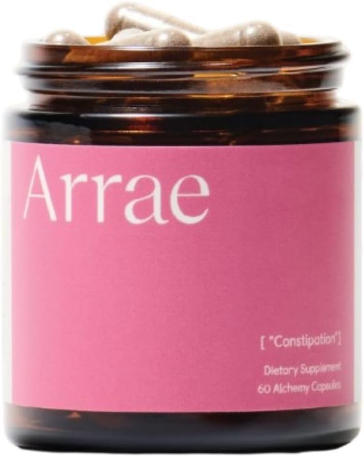 Arrae Forstoppelse Relief: Natural Colon Cleanse, Fastvirkende kapsler til regelmæssige tarmbevægelser & Gut Sundhed, fordøjelsesbesvær, Bloating Relief for kvinder & mænd, Gut Cleanse (60 Greve)