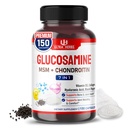 Glucosamin Chondroitin MSM - Joint Mobility Support Forstærket med kollagen, Hyaluronsyre, D3- vitamin 124; 150 kapsler