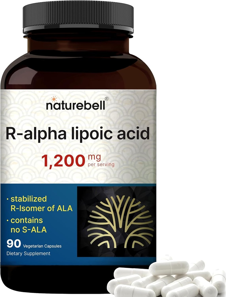 NatureBell R- Alpha Lipoic Acid, 1. 200 mg, 90 Veggie Kapsler