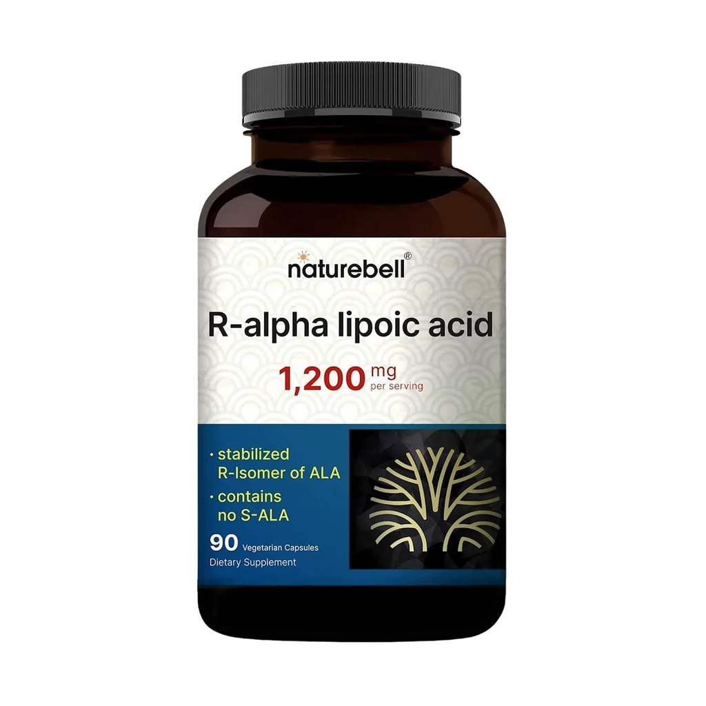 NatureBell R- Alpha Lipoic Acid, 1. 200 mg, 90 Veggie Kapsler