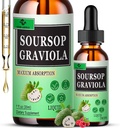 Soursop blade 1500mg Soursop Frugt 500mg - Soursop Flydende dråber til Cell Support til kvinder & Mænd - Soursop Bittere Væske til immunforsvar & fordøjelsesmæssig sundhed - Soursop Graviola Complex Kosttilskud