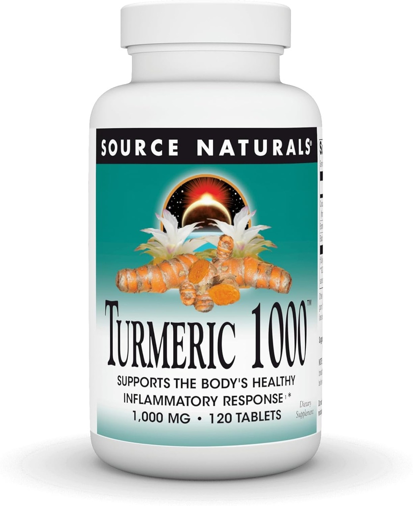 Kilde Naturals Gurkemeje 1000, understøtter kroppens sunde inflammatoriske respons *, 1000 mg - 120 tabletter