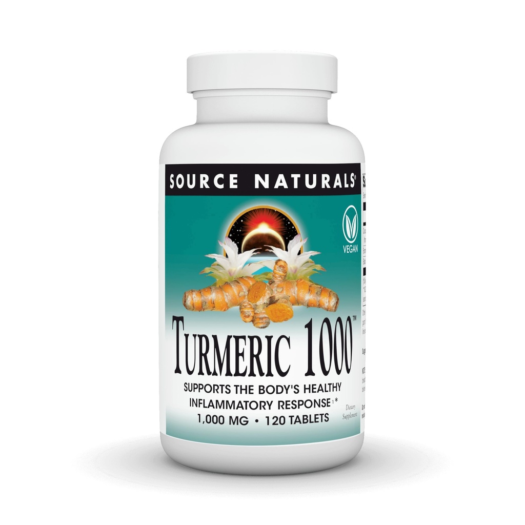Kilde Naturals Gurkemeje 1000, understøtter kroppens sunde inflammatoriske respons *, 1000 mg - 120 tabletter