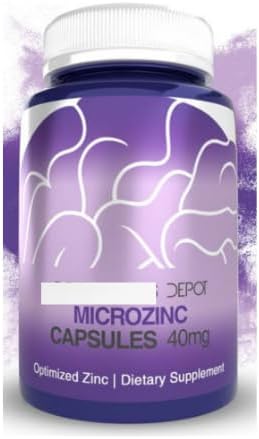 Depot MicroZinc Capsules, 40mg Optimized Zinc, 365 Count Dietary Supplement