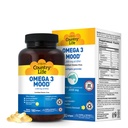 Country Life Omega 3 Fish Oil Supplement - Høj koncentration EPA og DHA Omega 3 Fedtsyrer - 2000mg Fish Oil til følelsesmæssig sundhed, Mood Support, og ingen fisk smag - Natural Lemon Flavor
