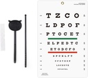 Eye Chart Snellen Eye Chart Wall ChartSnellen 10 fod tegn til Eye Exams Eye med Fixing Sticker 9 X 14 inches med Eye occluder og Pointer 4 Fixation Patches