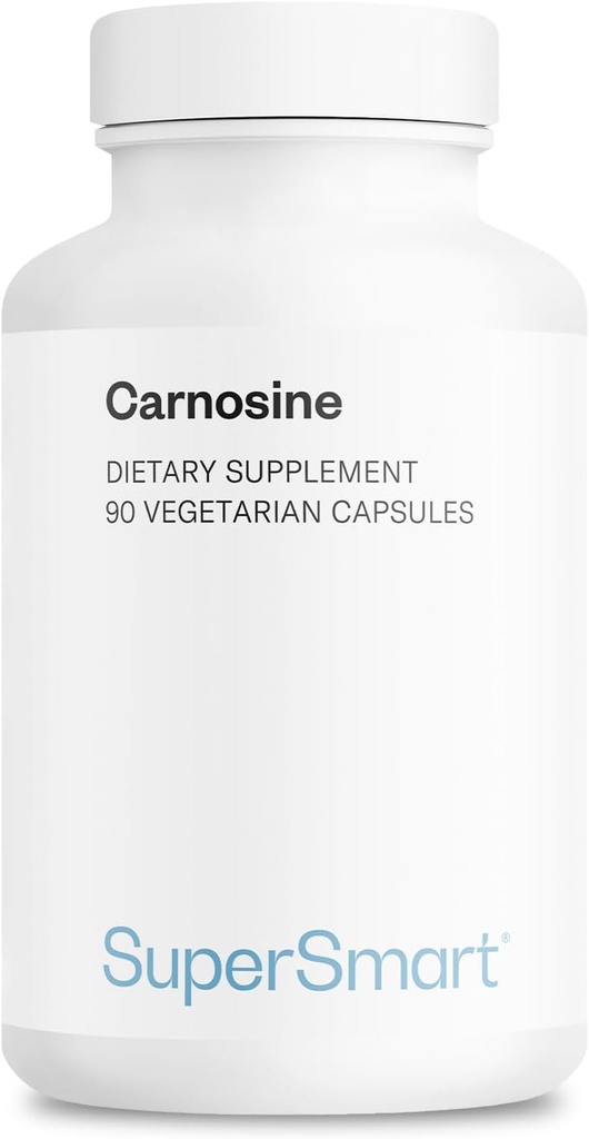 Supersmart - Carnosine 1500mg per dag (høj potens) - Dipeptid L- Carnosine Supplements 124; Non- GMO - 90 Vegetariske kapsler