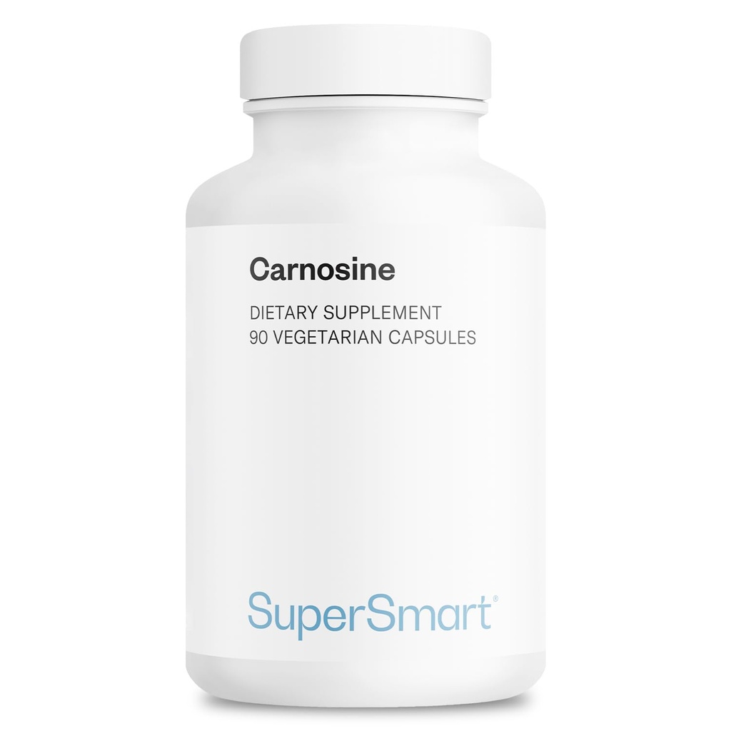 Supersmart - Carnosine 1500mg per dag (høj potens) - Dipeptid L- Carnosine Supplements 124; Non- GMO - 90 Vegetariske kapsler