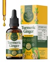 HERBAMAMA Gurkemeje og ingefær supplement - Vegansk immunblend med flydende ingefær rod, gurkemeje & sort peber ekstrakt - Non- GMO, Alkohol & sukker- fri Immunitetsdråber