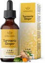 HERBAMAMA Turmeric Curcumin and Ginger Supplement - Vegan Immune Blend with Liquid Ginger Root,Turmeric & Black Pepper Extract - Non-GMO, Alcohol & Sugar-Free Immunity Drops