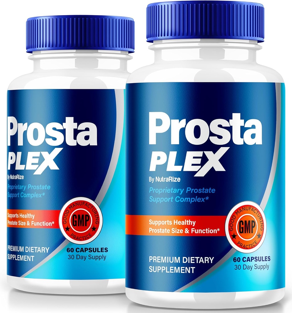 NutraRize (2 Pack) Prosta Plex, ProstaPlex Alle naturlige supplement til støtte Prostate Heath, Official Formel til Regain Control & Support Samlet Wellness, Prosta Plex Plus Anmeldelser (120 Kapsler)