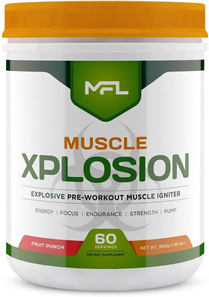 MFL Muscle Xplosion Note 124; Pre- Workout Note 124; 0 Sugar Note 124; Sødet med Stevia Note 124; All- Natural Note 124; 60 Servering (Fruit Punch)