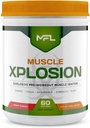 MFL Muscle Xplosion | Pre-Workout | 0 Sugar | Sweetened with Stevia | All-Natural | 60 Servings (Fruit Punch)