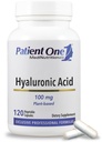 Patient 1 Hyaluronsyre 100 mg 10 mg 12, supplement til understøtning Hydreret, ungdommelig hud og fælles sundhed *