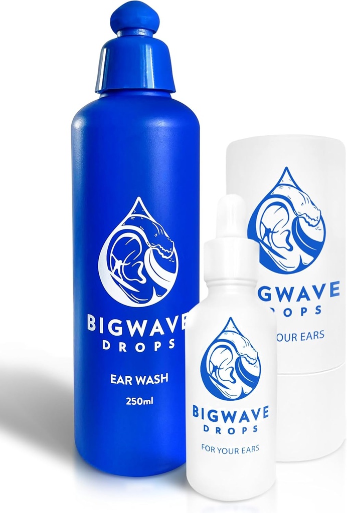 Komplet Ear Care System - Hurtige-Fungerende Ear Drops og Øre Wash - for svømmere - Surfere - Vand atleter - Kløe & Irritation