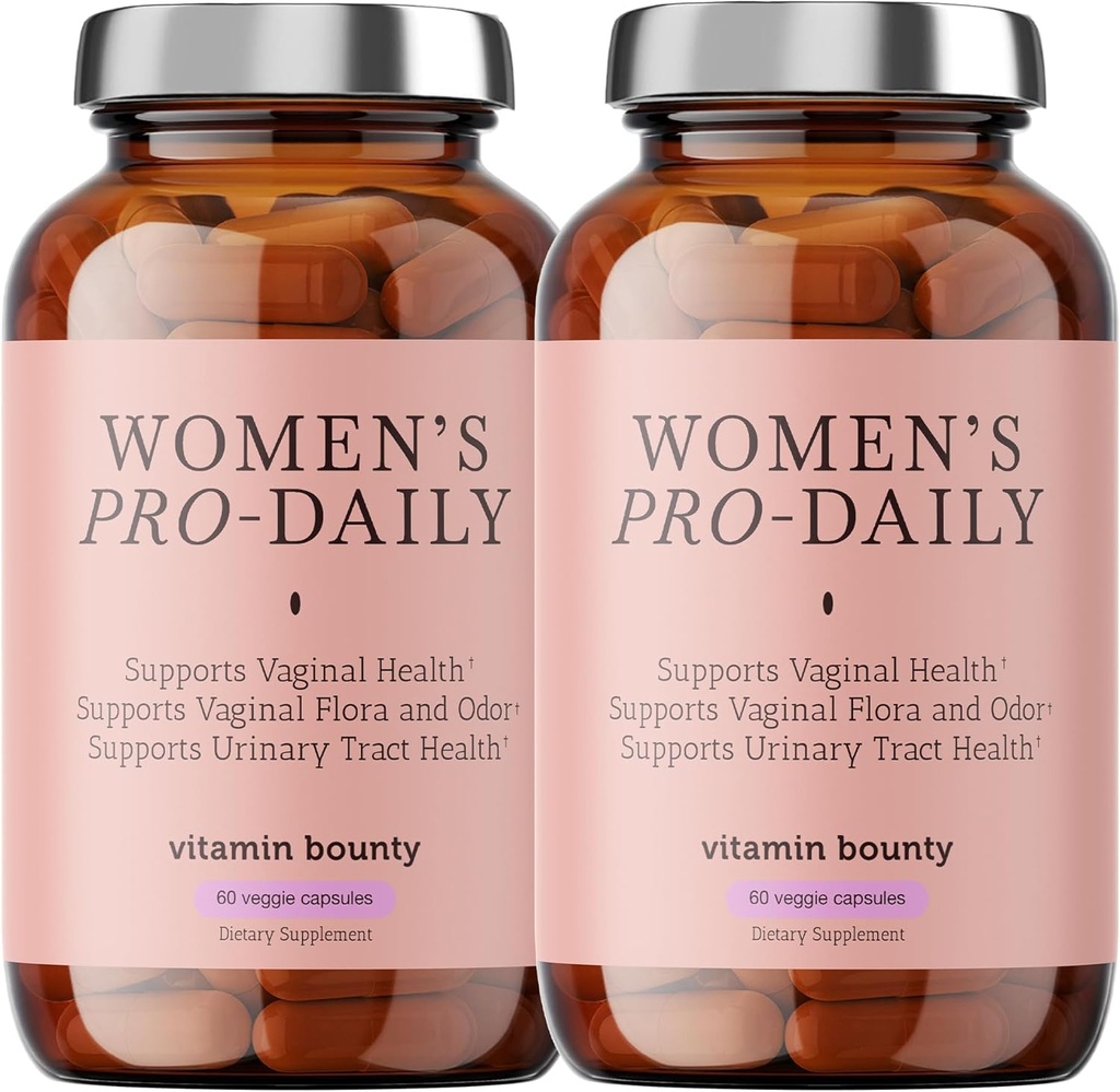 Vitamin Bounty Kvinder 's Pro- Daily Probiotic - Understøtter Vaginal, fordøjelse & pH balance, 10 Millioner CFU' er, 5 Sprains + Cranberry - 2 pakke med 60 kapsler