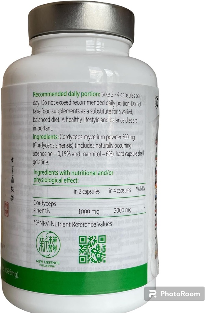 Tiens Cordyceps 100 Kapsler - Premium Cordyceps Supplement, Forbedrer kost med Mycelium Cordyceps - Ophiocordyceps Sinensis (Caterpillar) Extract