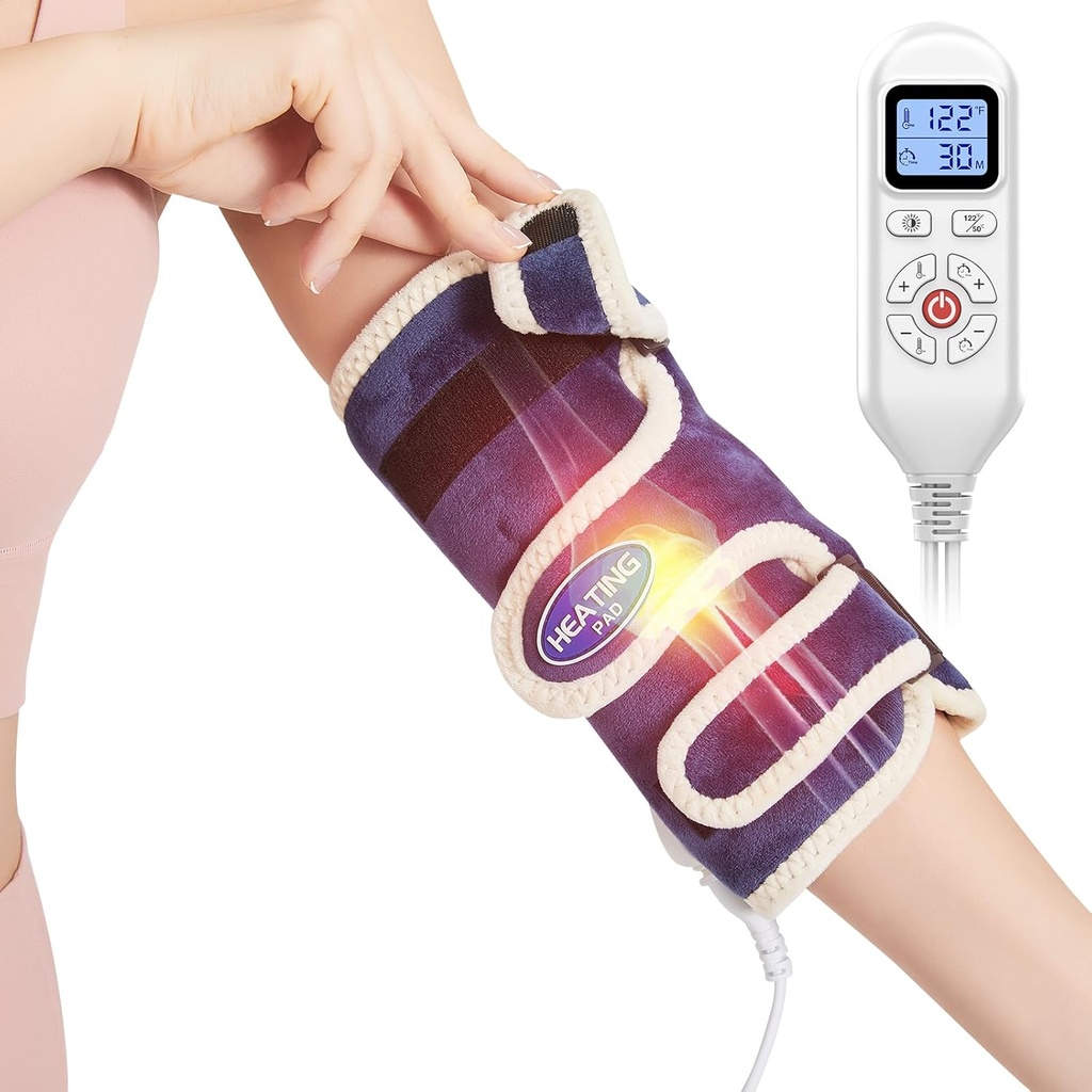 Aobo AOBOCO Elbow opvarmning Pad for smerte Relief - Elektrisk elbow wrap for Tendonitis Tennis Elbow & Gigt - Auto lukket & 86 Buddy -158