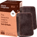Marie Originals Itch Relief Sæbe Body Wash Bar - Alle naturlige Instant Relief fra Insect Bites, Chicken Pox, Chiggers og andre hudirritationer ie. Anti- Itch Calming Sæbe (2 Pack)