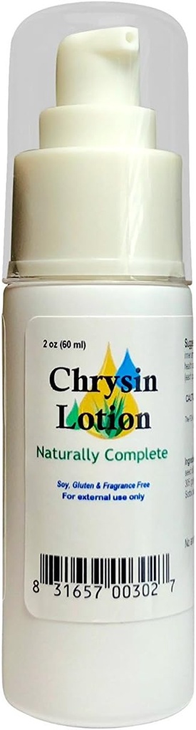 Chrysin - ikke-GMO - uduftende - for mænd og kvinder 2 oz. Pumpebeholder