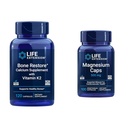 Life Extension Bone Restore + vitamin K2 Vitamin & Min Bevar Knoglesundhed & Styrke & Magnesium Caps, 500 mg, Magnesium Oxide, Citrat, Succinat, Heart Health, Sunde Knogler
