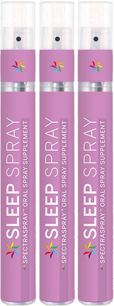 Spectrasay Sleep Support Spray Supplement 3 Pack - Understøtter Restainfulty and Good Night 's Sleep, 90 Serveringer af hurtig fungerende Sleep Aid, 30 dages forsyning per Spray