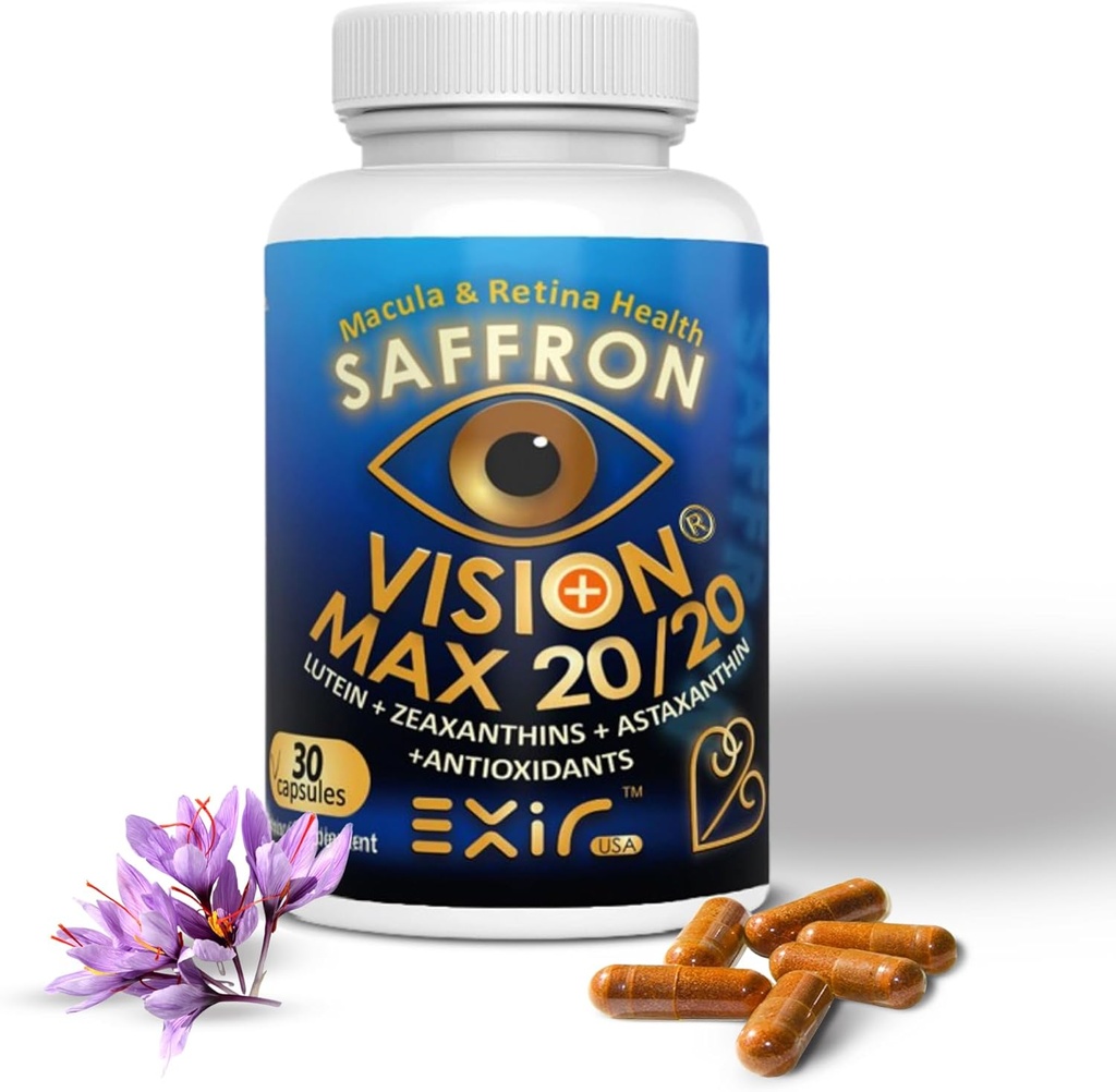 EXIR Visual Performance Support Eye Kosttilskud til Macular, Night Vision, Eye Strain, 30 kapsler