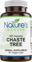 NATUR GARDEN VÆSENTLIGE Chaste Tree - 90 Veggie Caps med 400mg Økologisk Chasteberry