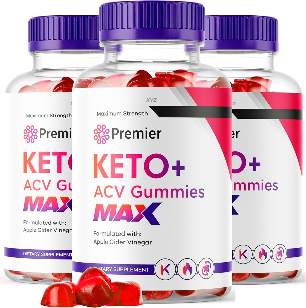 Montty (3 Pack) Premier Keto MAX Gummies - Premier Keto ACV Gummies, Premier ACV Keto MAX Gummies, Premier Apple Cider Vinarea Keto MAX Gummies, 180 Gummies til 90 dage