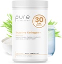 Pure Therapro Rx TriActive Collagen Plus, Collagen pulver til hår, hud, negle, knogler & joints, hydrolyseret Collagen pulver w / Patenteret peptider, Unflavored Multi Collagen protein pulver, 30 Servere