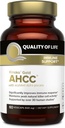 Livskvalitet Premium Kinoko Gold AHCC Supplement, 500 mg per kapsel, understøtter immunforsvar, leverfunktion, vedligeholder Natural Killer Cell Aktivitet & forbedrer Cytokine produktion, 60 Veg Kapsler