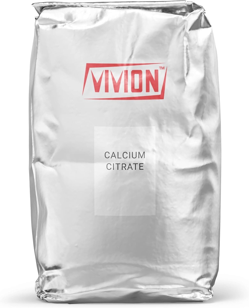 Calciumcitrat Pulver - Bulk 25 kg (55 lb) - Pure Vitamin Supplement Ingredient & Natural Antacida - Antikaserende Agent Tablet Kapsel Hjælpestof