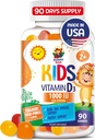 SUNNY SAM Vitamin D3 Gummies 1000 IE til børn og voksne - immunsupporttykkere med naturlig smag - vegetarisk, Gelatin- fri immunsupportvitaminer til børn
