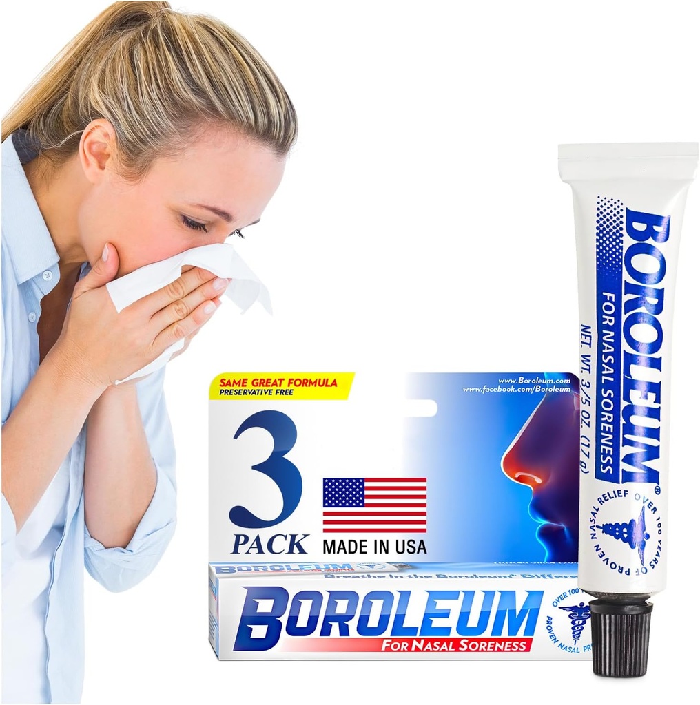 Boroleum Dry Relief Nasal ømhed & Stuffy Næse Relief Medicated Nasal Gel og Næse Moisturizer