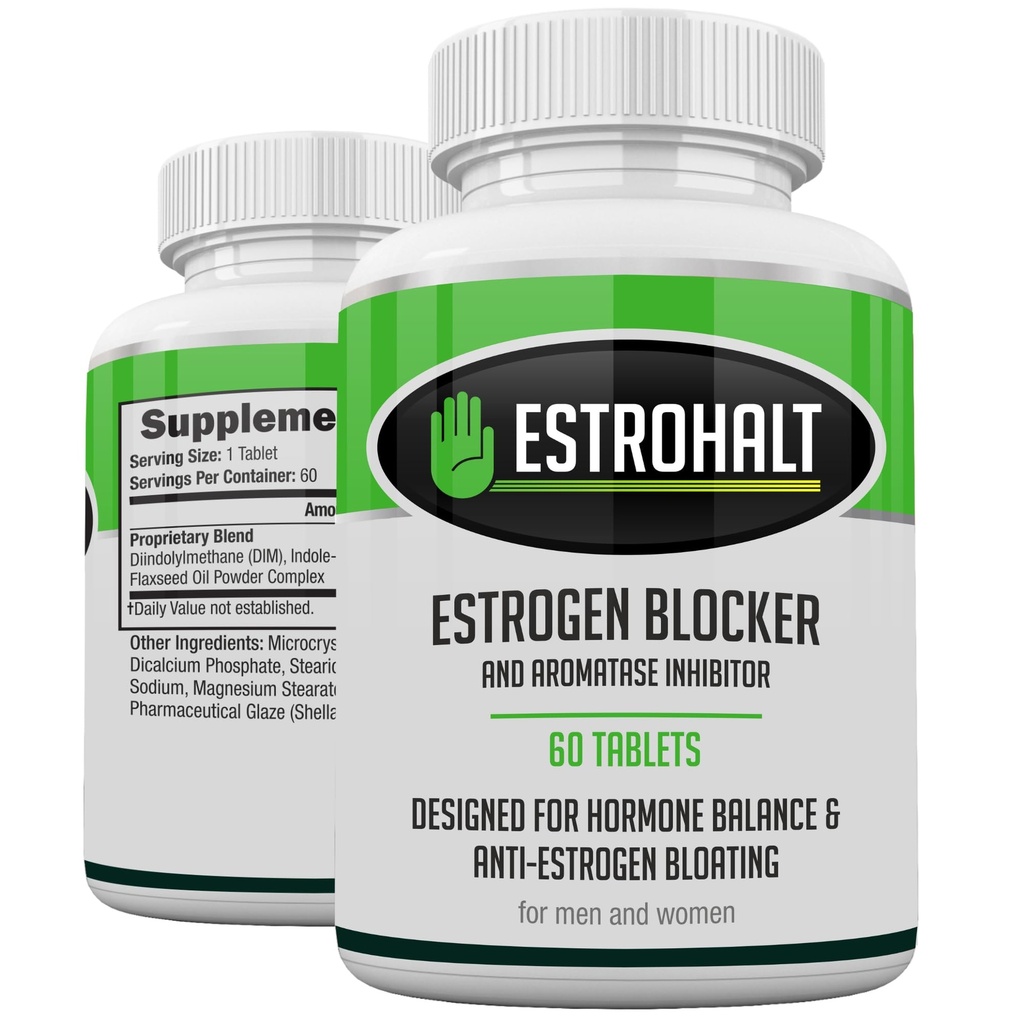 Estrogen- Blocker Supplement & Natural Anti Aromatase Inhibitor piller til mænd og kvinder DIM (Diindolylmethan) & Indol 3 Carbinol (I3C) Kosttilskud til østrogen Dominance & Hormone Balance