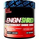 EVL Ultimate Pre Workout Powder - Thermogen Fat Burner Preworkout Powder Drikke til vedvarende energi Focus og Stamina - ENGN Shred Intense Fat Burning Creatin Free Preworkout Drikke - Cherry Limeade
