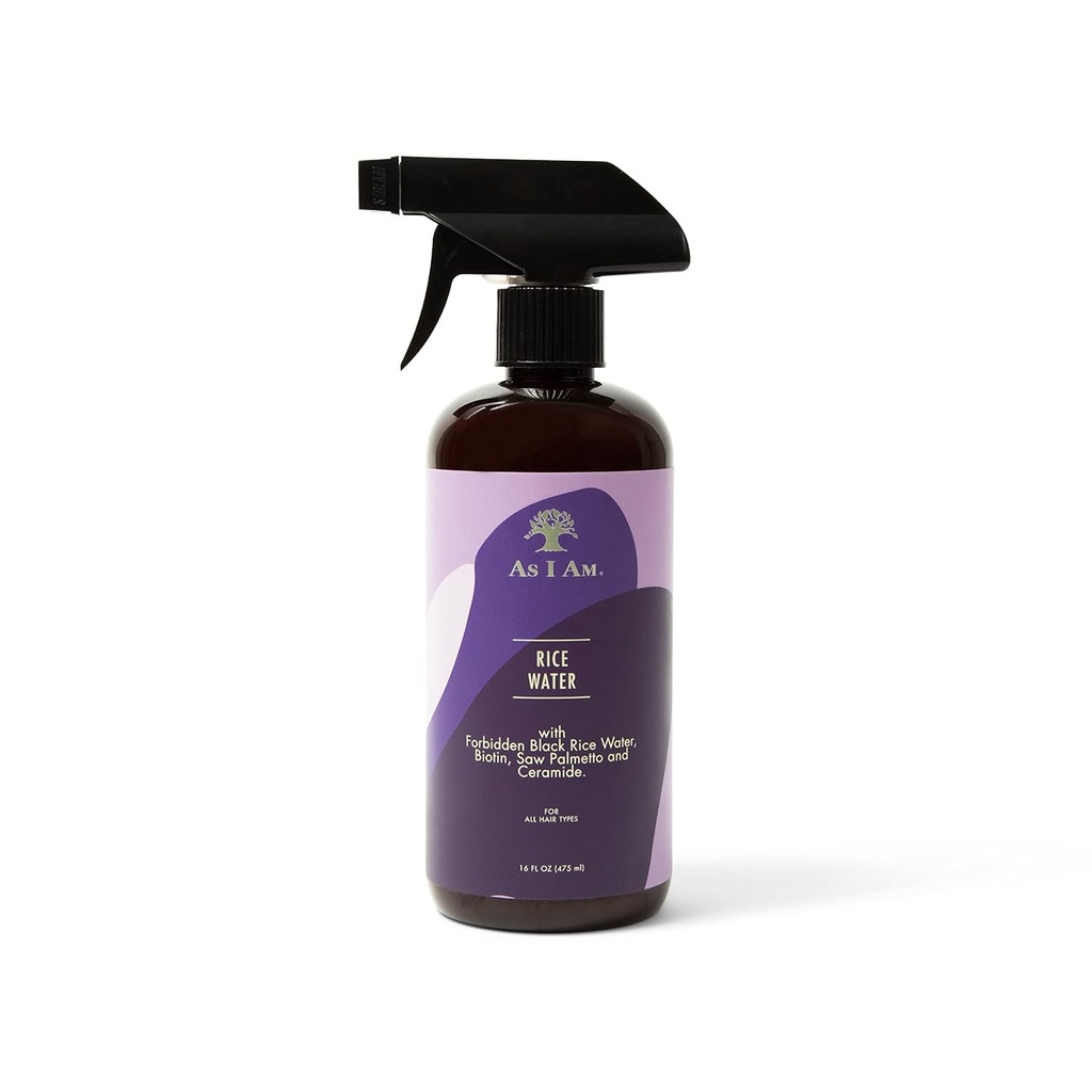 Som jeg er hår spray, Rice Water 16oz - med Forbudte Black Rice, Saw Palmetto, Biotin - ren, proteinfri formel - odor, Vegan & Cruelty Free - For alle hårtyper