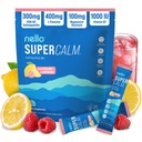 Nello Superroand Pulvered Drink Mix, Raspberry Lemonade, L Theanine, Ksm- 66 Ashwagandha, Magnesium Glycinat, D-vitamin 3, Kosttilskud til afslapning & fokus, Ingen sukker, Non GMO, On The Go, 20 Ct