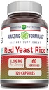 Amazing Formulas Red Yeast Rice 1200mg Per Serving Kapsler Supplement 124; Non- GROMs 124; Gluten Free Measures 124; Lavet i USA (1 pakke, 120 Greve)