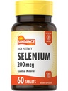 Sundance Selenium 200mcg Mex124; 60 tabletter Mex124; High Potency Formel Mex124; Vegetar, Non- GMO, og Gluten Free Essential Mineral Supplement