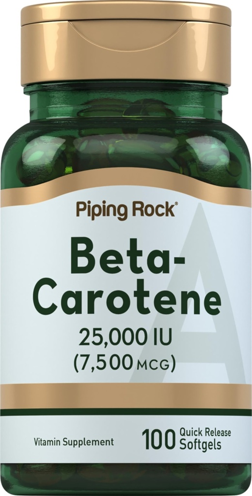 Piping Rock Beta Caroten 25000 IE Softgels